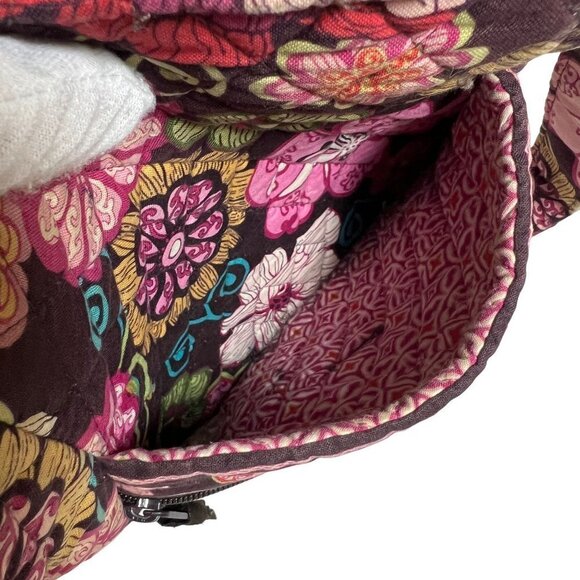 VERA BRADLEY Mod Floral Pink Hipster Crossbody Messenger Bag Floral Quilted - Picture 7 of 16